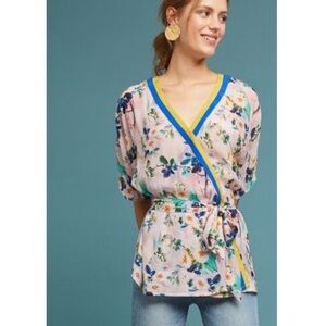 NWT* Rdalamal Anthropologie Wrap Top